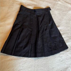Elegant Black Pleated A-Line Skirt for Work